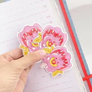 Die Cut Custom Cartoon Stickers No Background Residue Waterproof PVC 4 Color Printed Matte Varnish
