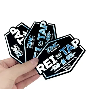 Die Cut Custom Waterproof Tear Resistant Sticker 3D Spot UV Embossed Raised Gloss Matte Brand Label Logo Strong Adhesive