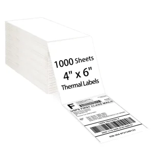 Die Cut Sticker 4×6 Shipping Direct Thermal Waterproof Fanfold Custom Barcode Packaging Label FSC Certified