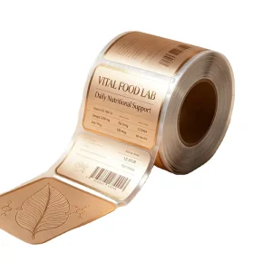 Dietary Supplement Label Sticker Custom High Quality Brand Logo Business Product Packaging Bottle Label Offset PP Material Film