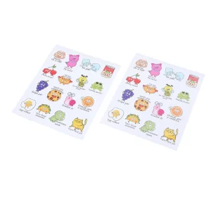 Digital Print Synthetic Paper Cartoon Stickers Kids Gift Decorative Adhesive Tags Paper Labels