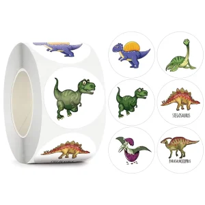 Dinosaur Eco Friendly Children’s Toy Stickers Cartoon Kindergarten Teaching Awards Waterproof Sticker