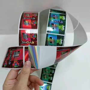 Direct Factory Custom Hologram Laser Stickers with Serial Number Holographic Shiny Labels Vinyl Waterproof Glossy Sticker Logo