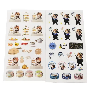 Direct Factory Printing Adhesive Full Anime Design Custom Kiss Cut Stickers Sheet