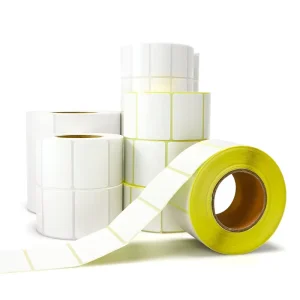 Direct Thermal Label Adhesive Waterproof 40 X 30mm Courier Barcode Label Sticker Rolls Thermal Printer Labels