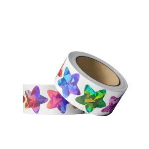 Dry Adhesive Sealing Stickers Journal Stationery Sticker Children’s Stickers Five Pointed Star Laser Paper Coated Film