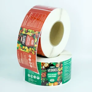 Durable Label Sticker Roll Various Canned Fruits Sushi Candies Photo Frames Chocolates Meat Olive Oil Pizza Milk More Custom
