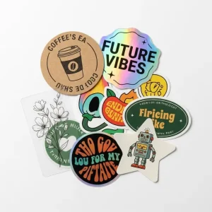 Durable Matte Finish Custom Stickers For Promotional Giveaways Custom Shape Waterproof Die Cut Labels