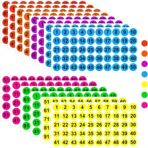 Durable Reusable Eco Friendly Recyclable Waterproof Heat Resistant Vinyl PET Holographic Consecutive Number Stickers Labels