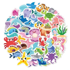 Durable UV Resistant Custom Cartoon Die Cut Stickers Personalized Waterproof CMYK Printing Vinyl Decals for Kids