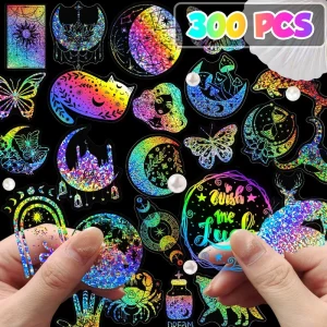 Durable Waterproof Adhesive Rainbow Stickers Roll Custom UV Printed Vinyl Holographic Surface Personal Business Use Industrial
