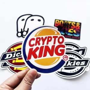 Durable Waterproof Custom Private Label Logo Stickers Decals Own Business Brand Die Cut PVC Vinyl Custom Stickers