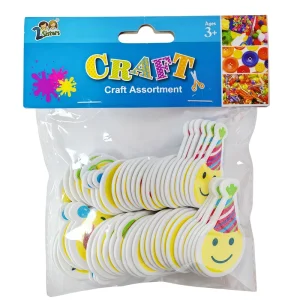 EVA Foam Shapes Round Custom logo Die Cut Glitter Dot Abundant Smile Emojis Stickers for Kids 54pcs