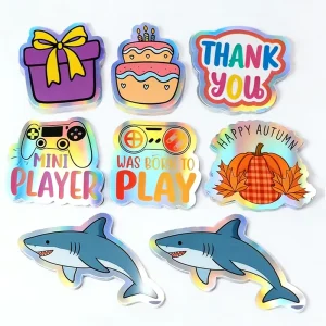 Easy Peel UV Resist Printing Waterproof Durable White Vinyl PVC Self Adhesive Die Cut Custom Stickers