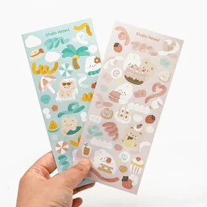 Eco Friendly Custom Vinyl Sticker Sheet Gravure Printed Gloss Lamination Kiss Cut Decal Clear Backing Decorations