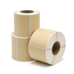 Eco Friendly Glossy Kraft Paper Stickers Strong Adhesive Heat Natural for Food Coffee Bean Packaging Shipping & Craft