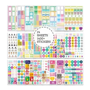 Eco Friendly Kiss Cut Sticker Set Waterproof Vinyl Labels Custom Printed Kids Stickers Sheet