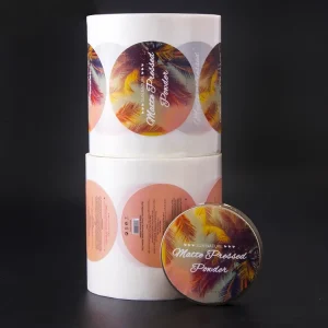 Eco Friendly Multi color Printed Adhesive Stickers Custom Design Vinyl Sticker Roll for Gift Package Label 1.5 Inch