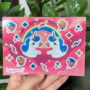 Eco Friendly Printing Colorful Waterproof Glossy Vinyl Label Kids Stickers Custom Logo Small Kiss Cut Sticker Sheets