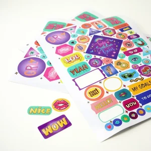 Eco Friendly Promotional Self Adhesive Waterproof Custom Printing Kiss Cut Vinyl Stickers Sheet for Kids