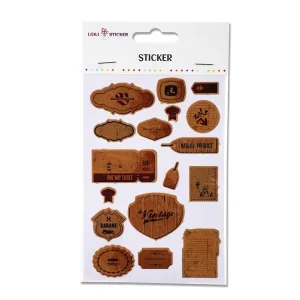 Eco-Friendly Self-Adhesive Customized Patterned Kraft Paper Stickers for Embellishing Journal Covers Gift Tags Decor