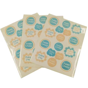 Eco-Friendly Waterproof Adhesive Vintage Shopping Packaging Custom Thank You for Your Order Label Sticker