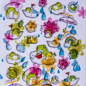 Eco Friendly Waterproof Colorful Cute Peelable Paper Stickers for Kids Cartoon Promotional Gifts