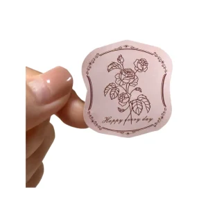 Eco-Friendly Waterproof Self Adhesive Paper Stickers for Gift & Flower Packaging with Custom Color Printing