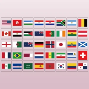 Eco-friendly Heart-Shaped Waterproof Face Tattoo Stickers New World Flag Pattern Custom Logo Available Water Transfer Printing