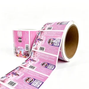 Eco friendly OEM Custom Design Strong Adhesive Label Sticker with Tear resistance for Products Packing
