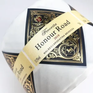 Eco friendly Texture Art Paper Wine Bottle Label Custom Embossd Gold Foil Stamping Food Label Stickers Roll