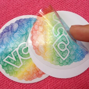 Eco friendly Transparent Plastic Vinyl Sticker for Garment Lovely Design Clear PVC Vinyl Decal for Car