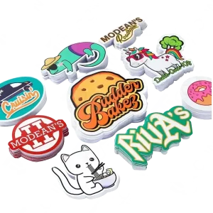 Eco-friendly Waterproof Cartoon Vinyl Outdoor PVC Sticker Holographic UV Printed Custom Print Logo Label Stickers
