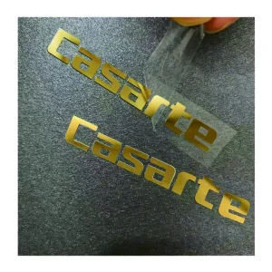 Embossed Nickel Self adhesive 3d Metal Sticker Ceramic Cups Glass Bottle Letters Electroform Labels