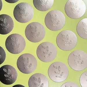 Embossing Sticker Label LOGO Printing Custom Sealing Matte Sticker Custom Adhesive Brand logo Stickers