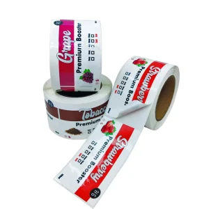 Etiqueta Glossy Waterproof Holographic Tear-proof Roll Print Cosmetic Adhesive Labels Bottle Stickers Packaging Logo 500pcs