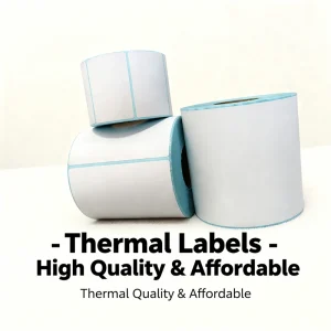 Factory Bulk Custom Eco Barcode Thermal Adhesive Labels 4×2 2x1Inch Durable Heat Sensitive for Appliance Supermarket Packaging