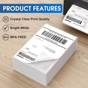 Factory Bulk Custom Eco Friendly Heat Sensitive Barcode Thermal Labels for Supermarket Fruits and Vegetables (30x40mm)