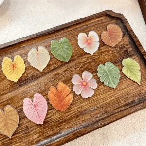 Factory Custom Acrylic Souvenir Fridge Magnet Plants 3D Cultural Creative Magnetic Sticker Leaf UV Printed Refrigerator Magnet