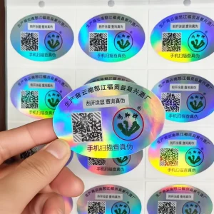 Factory Custom Adhesive QR Code 3D Hologram Label Laser Security Holographic Sticker Scratch
