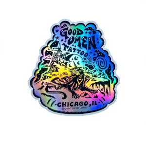 Factory Custom Die Cut Logo Waterproof Eye Catching Hologram Rainbow Sticker Label Sparkling Holographic Stickers