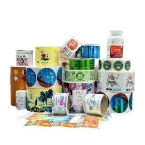 Factory Custom Professional UV Logo Printed Sticker Roll BOPP Personalized Self Adhesive Labels