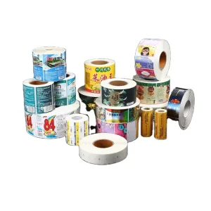 Factory Custom Vinyl Adhesive Sticker Roll Custom Printed Waterproof Paper Roll Sticker Color Logo Label