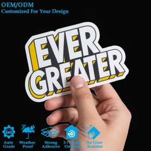 Factory Custom Vinyl Die-cut Stickers Waterproof Design Company Logo PVC Vinyl Stickers
