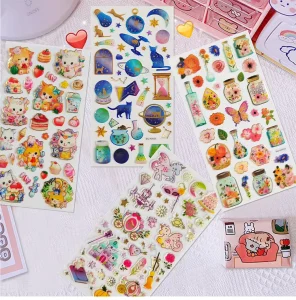 Factory Custom Waterproof 3D Self Adhesive Cartoon Epoxy Sticker