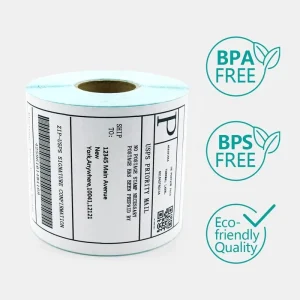 Factory Customized 100x150mm Thermal Roll Label 6×4 Address Thermal Shipping Sticker for Supermarket Use