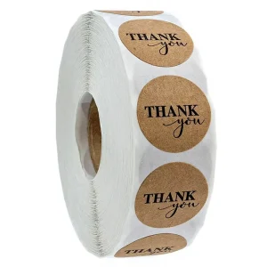 Factory Direct Color Printed Kraft Paper Hot Melt Adhesive Envelope Sealing Labels Gift Decorations Stickers (Roll Packaging)