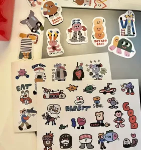 Factory Direct Custom Waterproof Cartoon Stickers Die-Cut Adhesive Labels & Logo Tags Personalized Sticker Customization