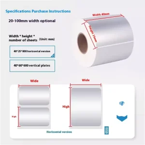 Factory Direct Customized Waterproof UV Coated Heat Sensitive Sticky Pet Stickers Adhesive Labels for Candle Price Tags Barcode