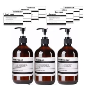 Factory Direct Sale Fully Editable Shampoo Label Template Minimalist Soap Label Printable Body Wash Label